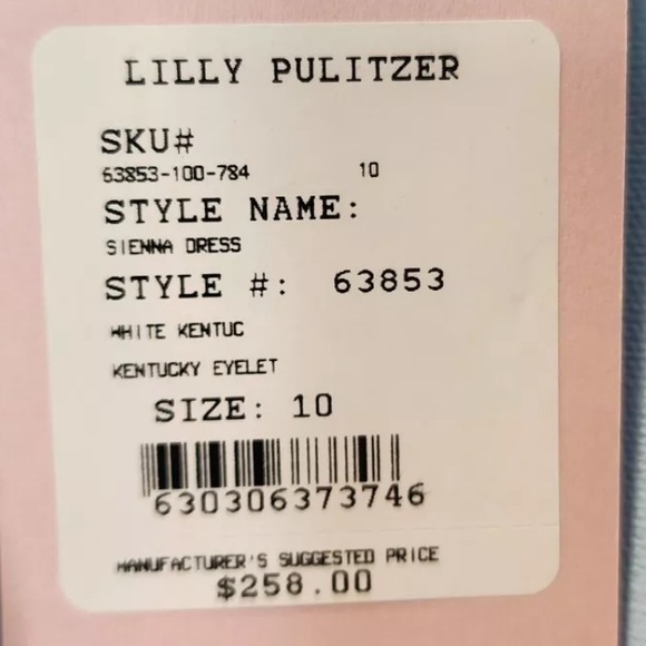 Lilly Pulitzer 10 NWT  Vintage White Kentucky Eyelet Sienna Dress orig $258 - Picture 3 of 7